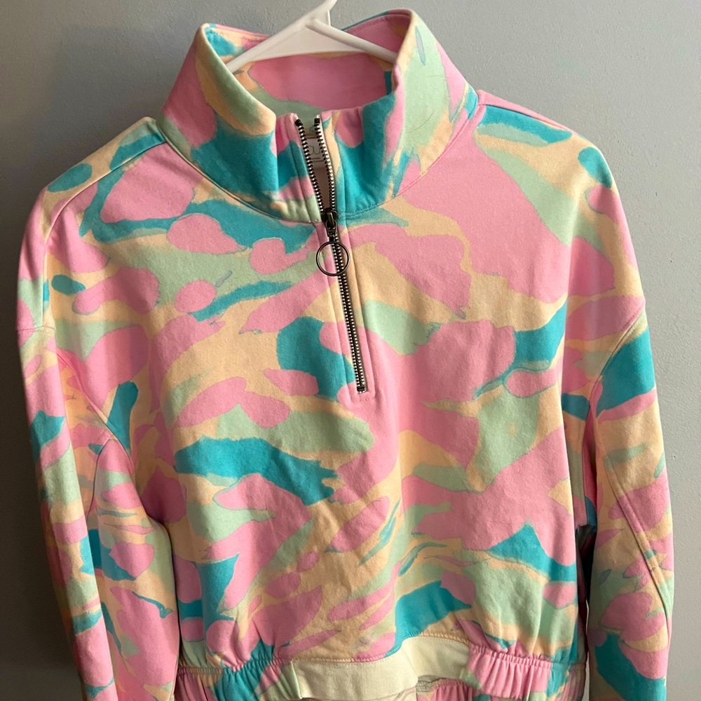 Abound Colorful Cropped Zip Up